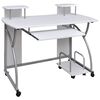 vidaXL Bureau d'ordinateur Blanc 110x52x88,5 cm Bois d&rsquo;ing&eacute;nierie