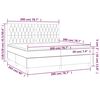 vidaXL Sommier &agrave; lattes de lit matelas et LED Bleu fonc&eacute; 200x200 cm