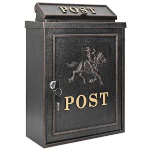 vidaXL Bo&icirc;te aux lettres murale Bronze 29 x 13 x 41 cm Aluminium coul&eacute;