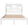 vidaXL Lit biblioth&egrave;que sans matelas blanc 135x190 cm bois pin massif
