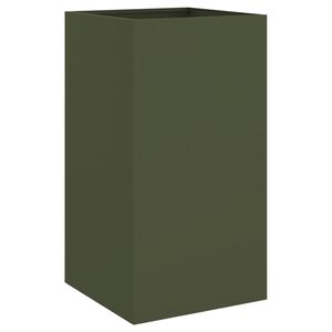 vidaXL Jardini&egrave;re vert olive 42x38x75 cm acier
