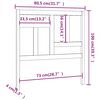 vidaXL T&ecirc;te de lit 80,5x4x100 cm Bois massif de pin