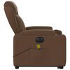 vidaXL Fauteuil inclinable de massage électrique Marron Tissu