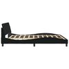 vidaXL Cadre de lit Dover noir 180x200 cm tissu