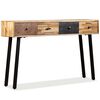 vidaXL Table console Teck massif de récupération 120 x 30 x 76 cm
