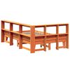vidaXL Lit biblioth&egrave;que sans matelas cire marron 135x190 cm pin massif