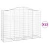 vidaXL Paniers &agrave; gabions arqu&eacute;s 13 pcs 200x50x140/160 cm Fer galvanis&eacute;