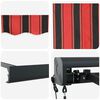 vidaXL Auvent manuel r&eacute;tractable avec LED 350x250 cm Orange et marron