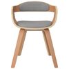 vidaXL Chaises &agrave; manger lot de 2 taupe bois courb&eacute; et tissu