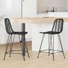 vidaXL Chaise de bar 2 pcs Noir 44,5 x 54,5 x 97,5 cm Rotin et m&eacute;tal