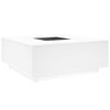 vidaXL Table basse avec LED infini blanc 100x100x40 cm