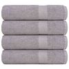 vidaXL Serviettes de douche FROGN 4 pcs gris 70x140 cm 360 g/m&sup2;