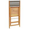 vidaXL Chaises de jardin pliables lot de 6 gris bois d'acacia massif