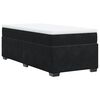 vidaXL Sommier &agrave; lattes de lit et matelas Noir 80x200 cm Velours