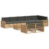 vidaXL Ensemble de canap&eacute;s d'ext&eacute;rieur 9 pc Blanc et anthracite