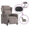 vidaXL Fauteuil de massage inclinable &eacute;lectrique Taupe Tissu