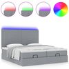 VidaXL Cadre de lit ottoman et matelas gris clair 160x200cm tissu