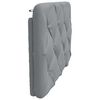 vidaXL Coussin de t&ecirc;te de lit gris clair 80 cm tissu