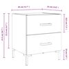 vidaXL Tables de chevet 2 pcs blanc 40x35x47,5 cm bois d&rsquo;ing&eacute;nierie