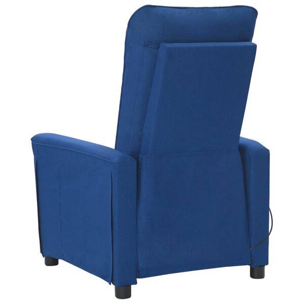 vidaXL Fauteuil de massage Bleu Tissu