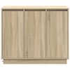 vidaXL Buffet LED Ch&ecirc;ne Sonoma 90 x 32 x 75 cm Bois d'ing&eacute;nierie