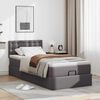 VidaXL Lit ottoman avec matelas gris 90x200 cm similicuir