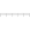 vidaXL Cl&ocirc;ture de jardin avec arceau en acier 838 x 60 cm Noir
