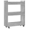 vidaXL Armoire avec roues sonoma gris 60x22x79 cm bois d'ingénierie