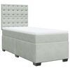 vidaXL Sommier &agrave; lattes de lit et matelas Gris clair 100x200cm Velours