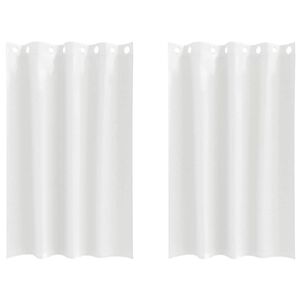 vidaXL Rideaux occultants avec anneaux 2 pc Blanc pur 175 x 140 cm