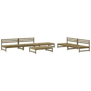 vidaXL Salon de jardin 6 pcs bois de pin impr&eacute;gn&eacute;