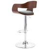 vidaXL Tabouret de bar Contreplaqu&eacute; et tissu gris
