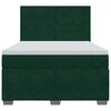 vidaXL Sommier &agrave; lattes de lit et matelas Vert fonc&eacute; 140x190cm Velours