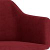 vidaXL Chaises &agrave; manger pivotantes lot de 4 Rouge bordeaux Velours
