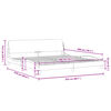 vidaXL Cadre de lit Dover rose 200x200 cm velours