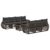 vidaXL Ensemble de canap&eacute; de jardin 8 pc Gris et Gris fonc&eacute; polyrotin