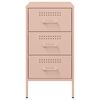 vidaXL Table de chevet rose 36x39x68 cm acier