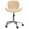 vidaXL Chaises pivotantes &agrave; manger lot de 2 Cr&egrave;me Velours