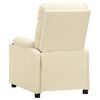 vidaXL Fauteuil inclinable Cr&egrave;me Similicuir