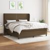 vidaXL Sommier &agrave; lattes de lit avec matelas Marron fonc&eacute; 160x200 cm