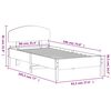 vidaXL Cadre de lit sans matelas 90x190 cm bois de pin massif
