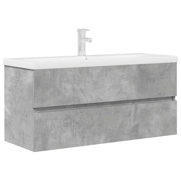 vidaXL Ensemble de meubles de salle de bain 2 pcs gris b&eacute;ton