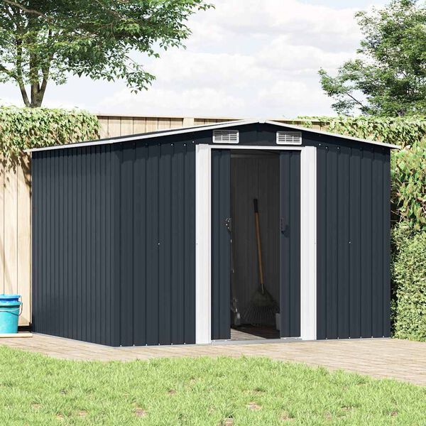 vidaXL Abri de stockage pour jardin Anthracite Acier 257x205x178 cm