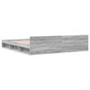 vidaXL Cadre de lit avec tiroirs sans matelas sonoma gris 200x200 cm