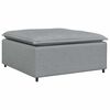 vidaXL Module de repose-pieds pour canap&eacute; modulaire Gris clair 100 x 100 x 48 cm