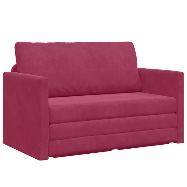 vidaXL Canap&eacute;-Lit 110cm Bordeaux Velours