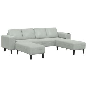 vidaXL Canap&eacute; de salon 3 pcs Gris clair