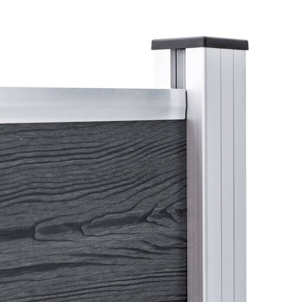 vidaXL Poteaux de clôture 3 pcs Aluminium 185 cm