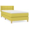 vidaXL Sommier &agrave; lattes de lit avec matelas Vert 90x190 cm Tissu