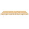 vidaXL Auvent r&eacute;tractable jaune et blanc 5x3 m tissu et aluminium